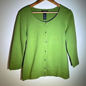 JONES NEW YORK SIGNATURE Antigua Highland Sea Green Size Medium Women’s Sweater.